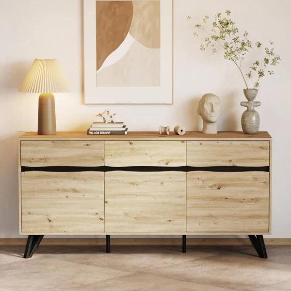 Grayson Large Buffet Sideboard Console 3 Door 3 Drawer 160cm