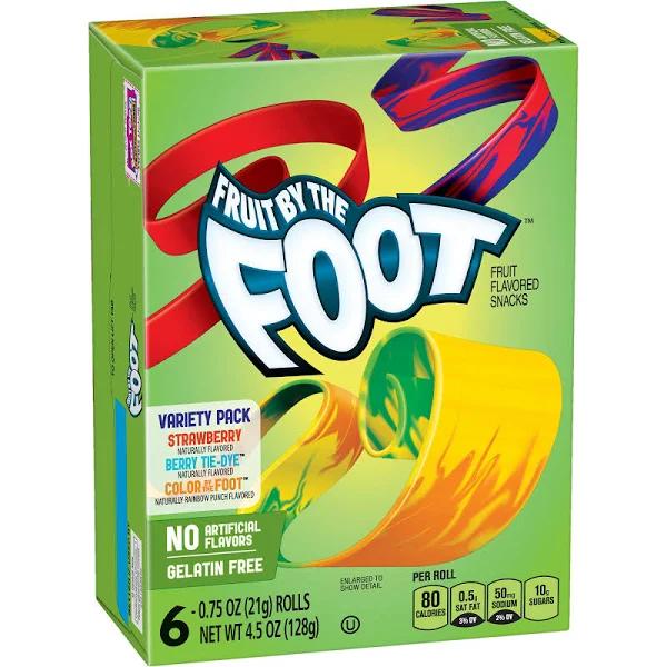 Fruit by The Foot Variety Pack Fruit Snacks, 6 ea