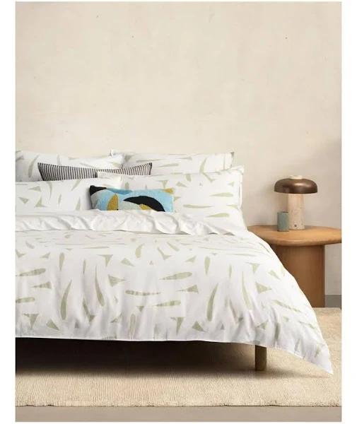 Sheridan Karter Quilt Cover Set in Soft Fern Beige King Size