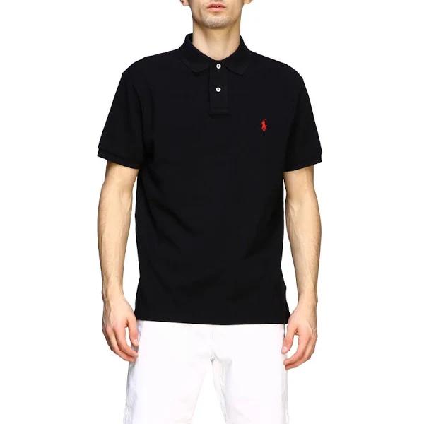 Polo Ralph Lauren Custom Slim Fit Polo Shirt - Black