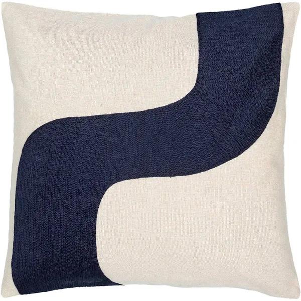 Marimekko Seireeni Cushion Cover, 50 x 50 cm, Linen - Dark Blue