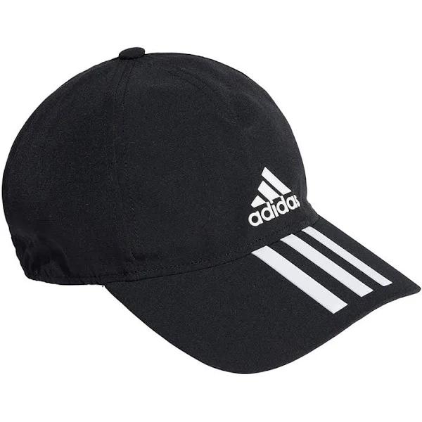 Adidas Aeroready 3 Stripe Cap (Black/White/White)