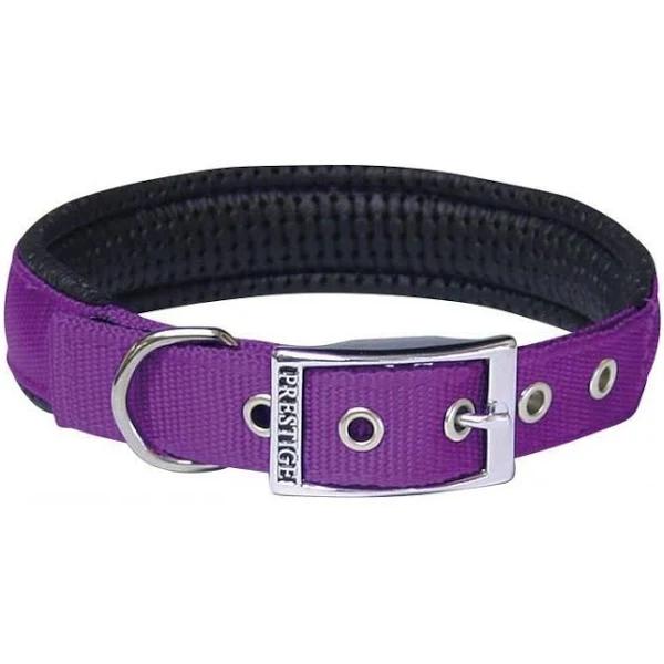 Prestige Pet Soft Padded Adjustable Dog Collar Purple 1 Inch x 76cm