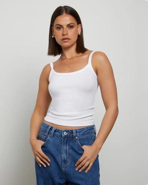 General Pants Co. Basics Womens Tank Top in White Size XS