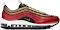 Nike Air Max 97 Red Gold Sequin (Women's)