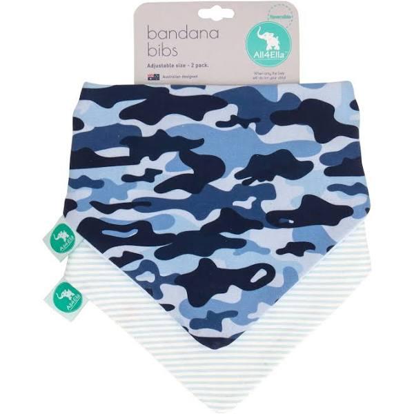 All4Ella Bandana Bib - Blue Camo