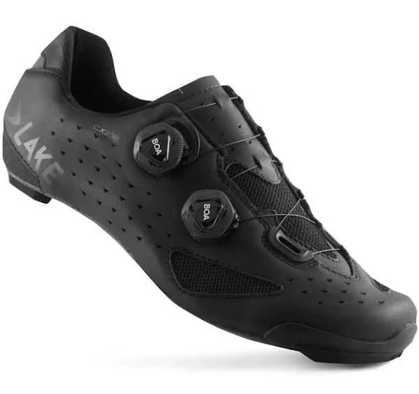 Lake CX 238 Road Shoes - Black/Black Wide 40