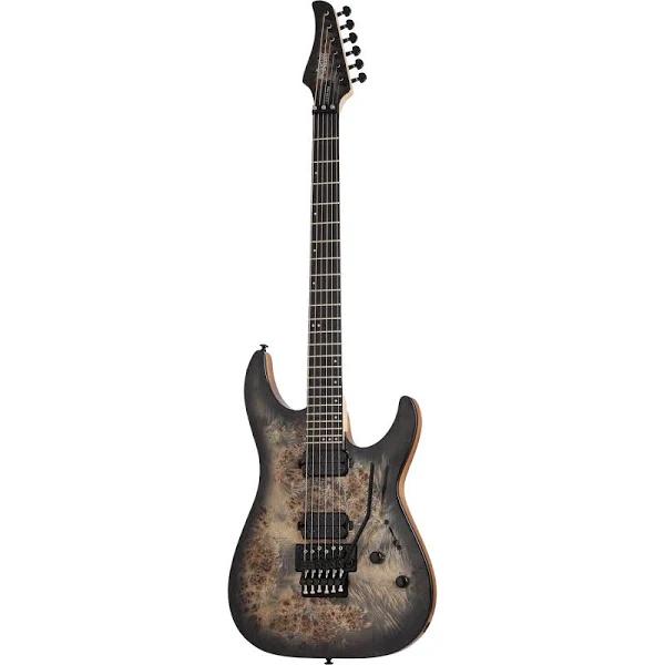 Schecter C-6 Pro FR Electric Guitar in Charcoal Burst