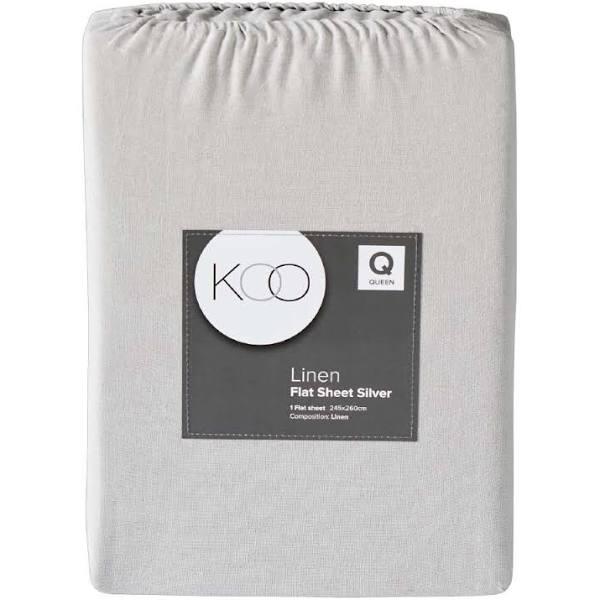 KOO Washed Linen Flat Sheet