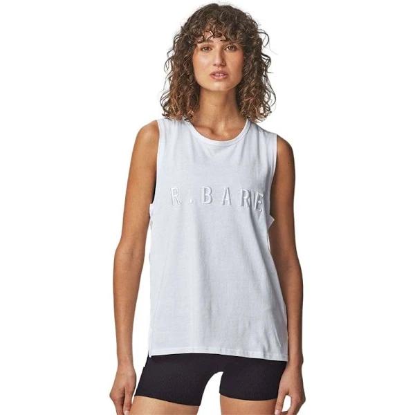 Running Bare Easy Rider Muscle Singlet, White / 8