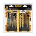 DeWalt DW1361 Titanium Pilot Point Drill Bit Set, 21-Piece