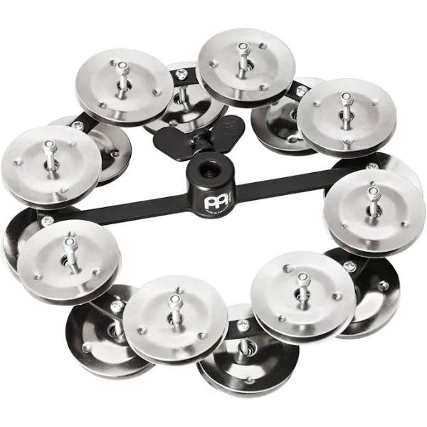 Meinl HTHH2BK Hi Hat Tambourine with Double Row - Black