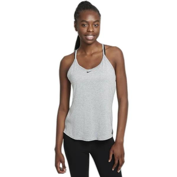 Nike One Womens Dri-FIT Elastika Standard Tank Grey M