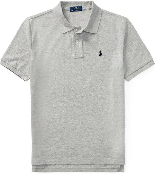 Boys 8-18 The Iconic Mesh Polo Shirt New Grey Heather XL