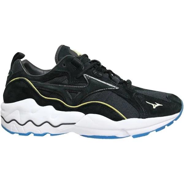 Mizuno Sport Style Wave Rider 1 Black Trainers - Mens Leather - Size UK 6