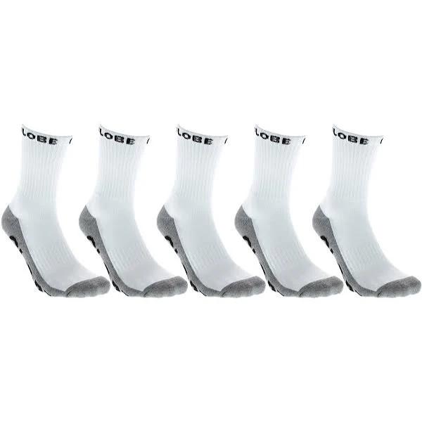 Globe Youth Sock 5 Pack Crew White Grey