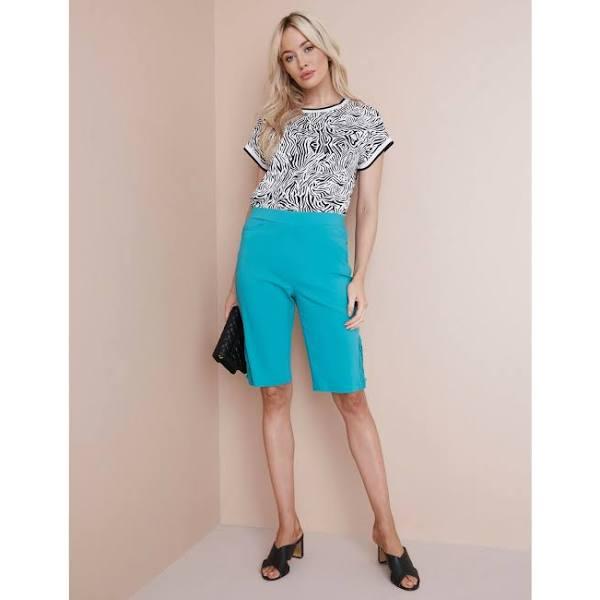 Noni B Bengaline Shorts - Tropical Green - Womens Trousers - Size 14 - EziBuy