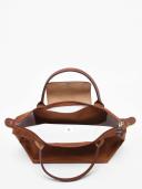 Handbag M Le Pliage Green Cognac Longchamp