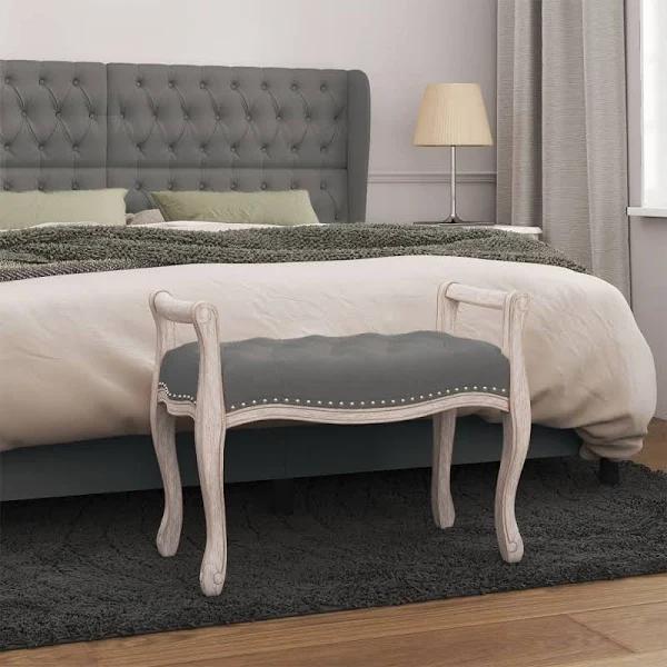 vidaXL Bench Dark Grey 80x45x60 cm Fabric