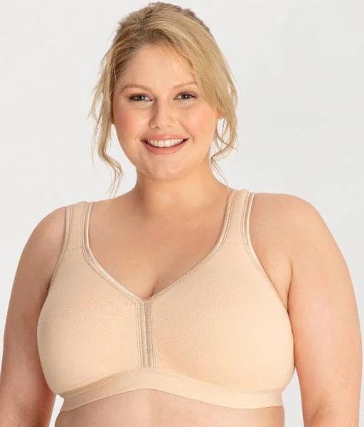 Ava & Audrey Faye Cotton Wire-Free Support Bra - Frappe - 16D