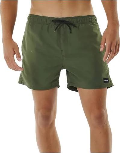 Rip Curl Mens Offset 15" Volley Shorts - Dark Olive