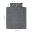 Giselle Bedding King Size Quilt Cover Set - Charcoal