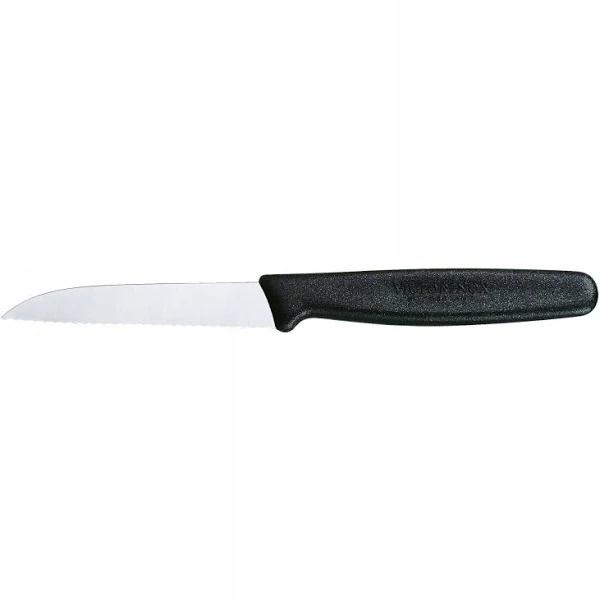 Victorinox 8cm Wavy Edge Paring Knife Black Nylon