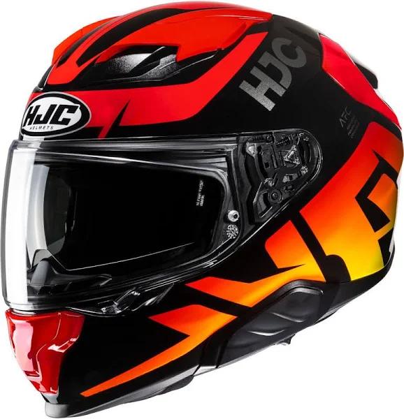 HJC F71 Bard Helmet, black-red-yellow, Size XL