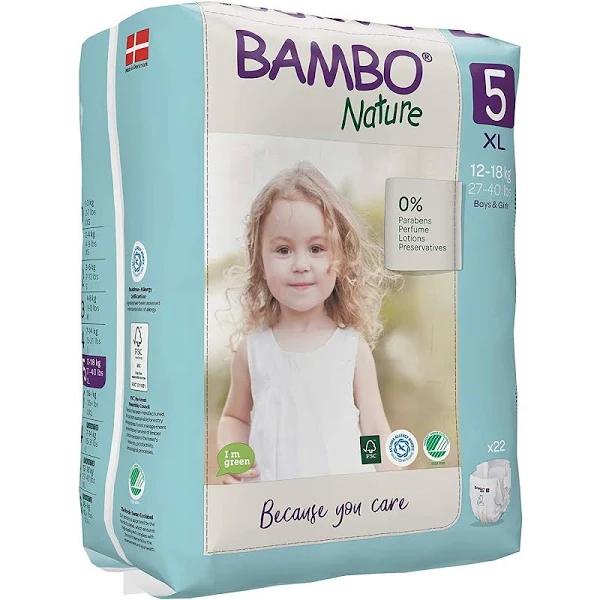 Bambo Nature Nappies Size 5 - 22 Pack