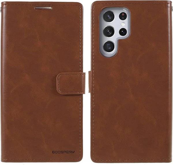 Mercury Blue Moon Diary Case For Samsung Galaxy S22 Ultra - Brown - AfterPay & zipPay Available