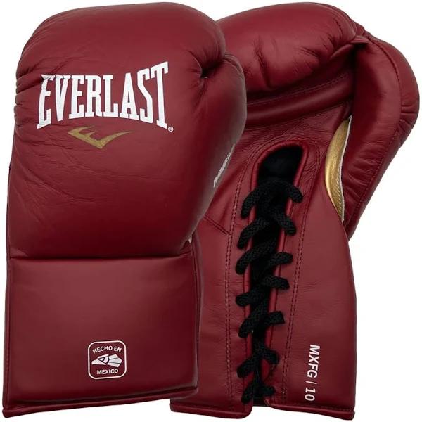 Everlast MX2 Laced Fight Gloves Red/Gold / 10oz