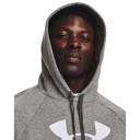 Under Armour Mens Rival Fleece Big Logo Hoodie - Grey L