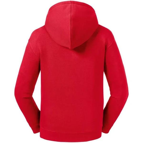 Russell Kids/Childrens Authentic Zip Hooded Sweatshirt Classic Red 5-6 Years Combed and Ringspun Cotton Polyester Childrens Hoodie