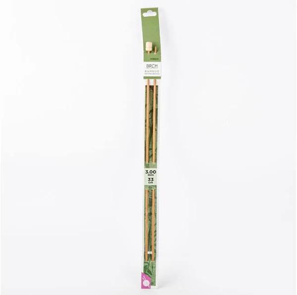 Birch Knitting Needle Bamboo 33cm - 3.00mm