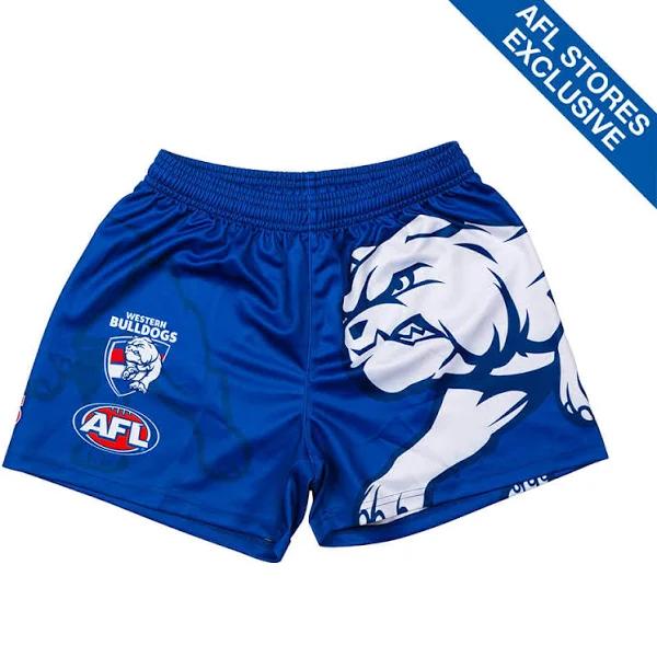 Western Bulldogs Youth Logo Footy Shorts - 16 - AfterPay & zipPay Available