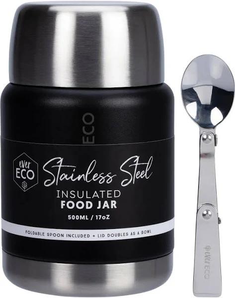 Ever Eco Insulated Stainless Steel Food Jar Onyx - 500ml