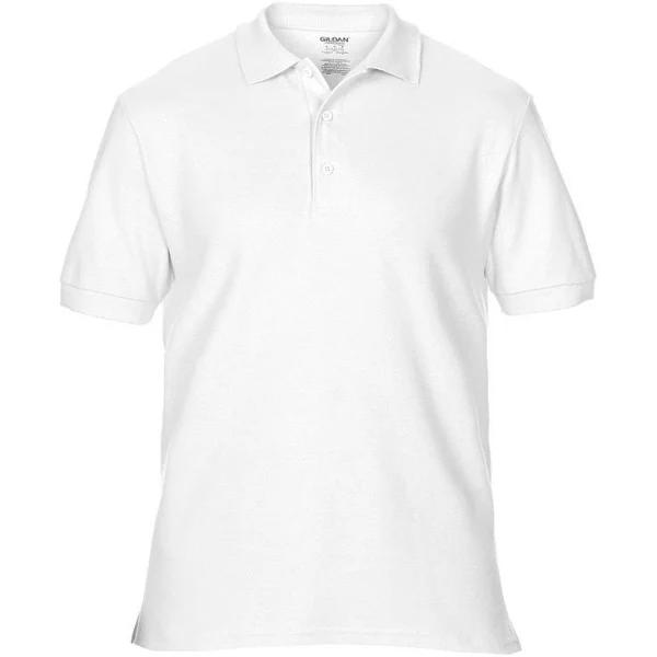 Gildan Mens Premium Cotton Sport Double Pique Polo Shirt White S