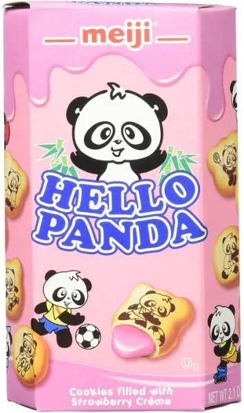 Meiji Hello Panda Cookie, Strawberry, 2.1 Ounce (Pack of 10)