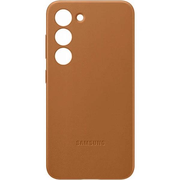 Samsung Leather Case for Galaxy S23 - Camel