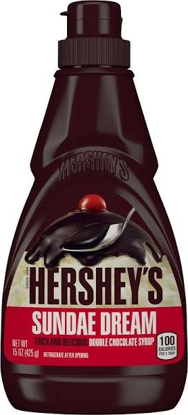 Hershey's Sundae Dream, Double Chocolate Syrup, 15 oz