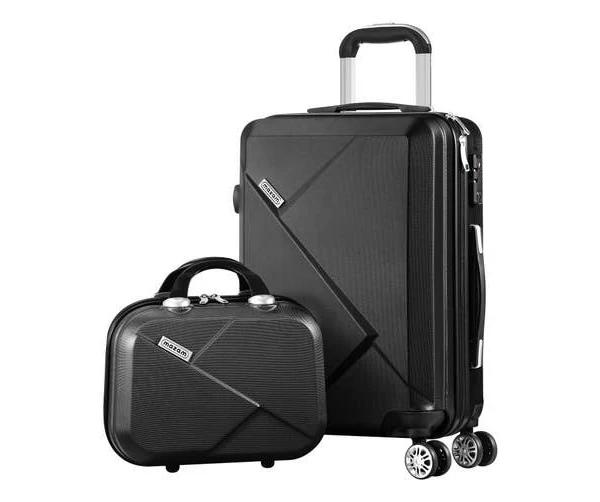 Mazam 2pcs Luggage Suitcase Trolley Set Travel Black