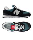 New Balance Unisex 574 Black/Grey Matter - Size 9