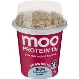 Moo Greek Style Yoghurt & Granola Strawberry 170g