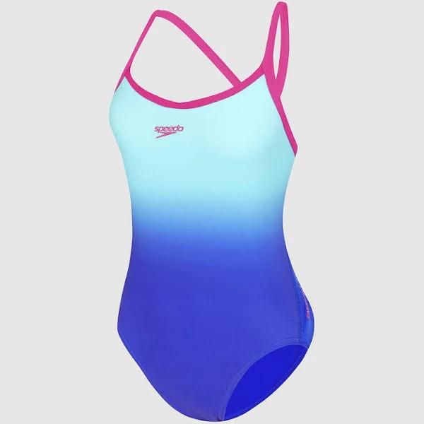 Speedo Placement Digi Ombre Turnback Womens