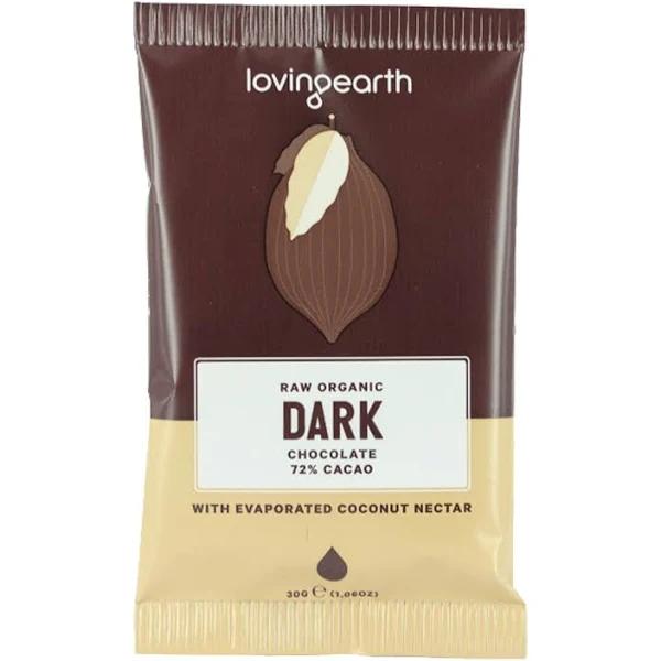 Loving Earth Dark Chocolate With 72% Raw Ashaninka Cacao 16x30g