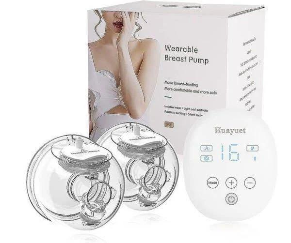 Wearable Breast Pump Hands Free Double Portable Breast Pumps 16 Levels Suction B