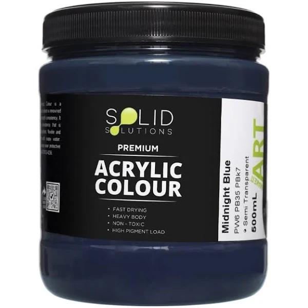 Solid Solutions | Solid Solutions Acrylic Paint | Midnight Blue - 500ml | Epoxy Resin | Silicone Rubber