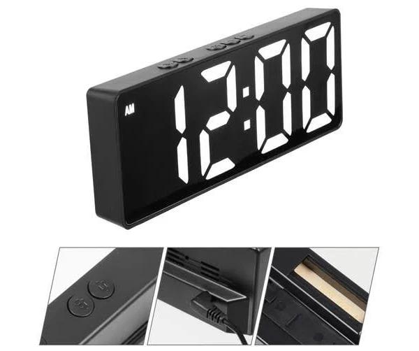 Decorate Bedroom Alarm Clock Small Digital Electric Clocks Intelligent Temperature Student