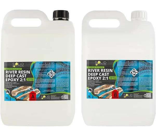 Solid Solutions | River Resin Deep Cast Epoxy 2:1 | 90L Kit | Epoxy Resin | Silicone Rubber