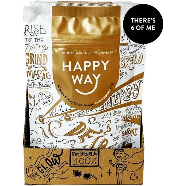 Happy Way Whey Protein Powder Coffee 6x60g